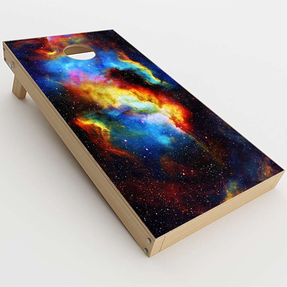  Space Gas Nebula Colorful Galaxy Cornhole Game Boards  Skin