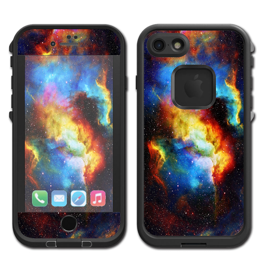  Space Gas Nebula Colorful Galaxy Lifeproof Fre iPhone 7 or iPhone 8 Skin