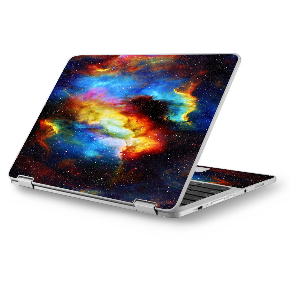  Space Gas Nebula Colorful Galaxy Asus Chromebook Flip 12.5" Skin