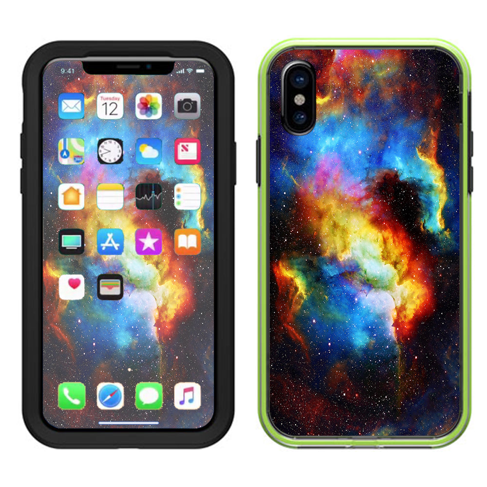  Space Gas Nebula Colorful Galaxy Lifeproof Slam Case iPhone X Skin