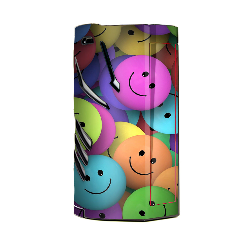  Colorful Smiley Faces Balls T-Priv 3 Smok Skin