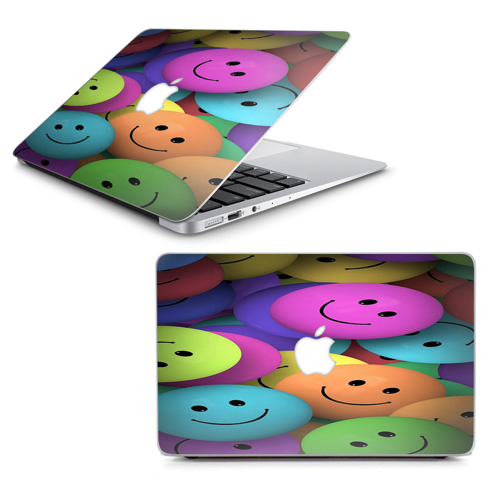  Colorful Smiley Faces Balls Macbook Air 13" A1369 A1466 Skin