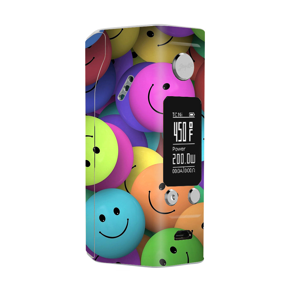  Colorful Smiley Faces Balls Wismec Reuleaux RX200S Skin