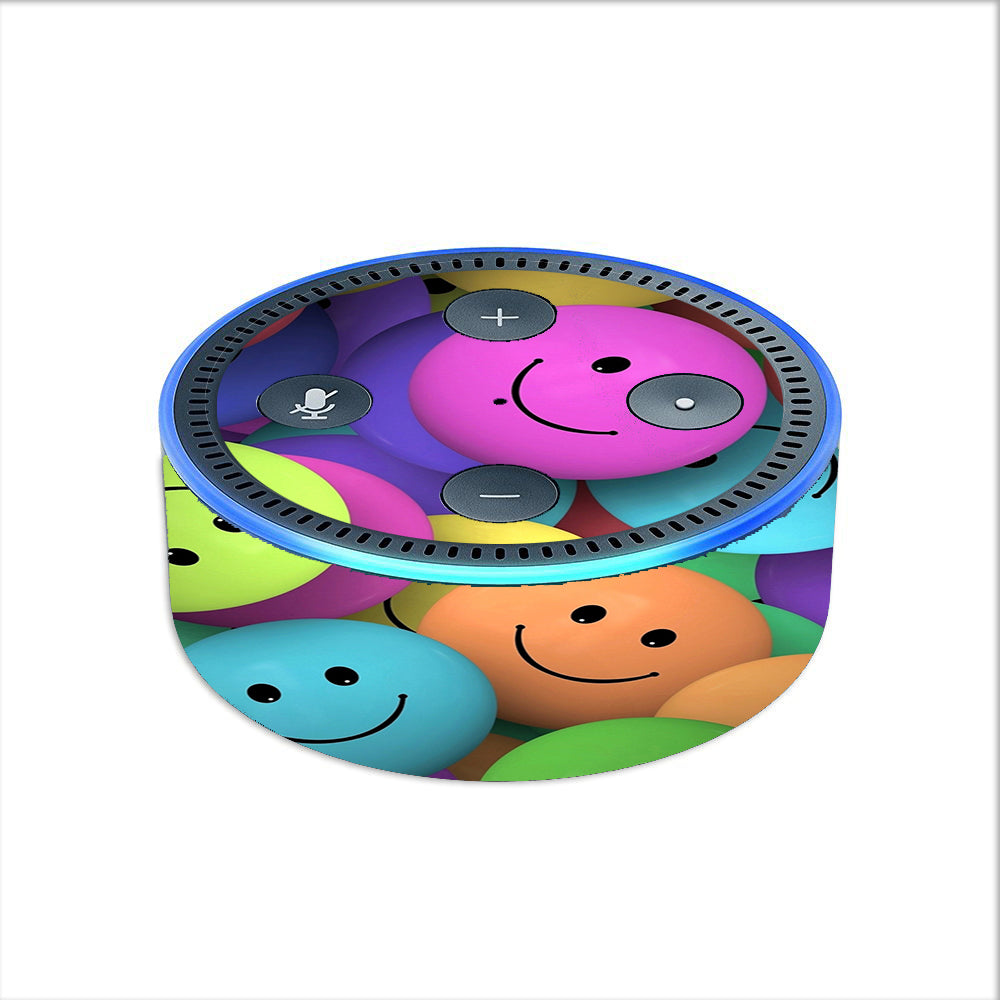  Colorful Smiley Faces Balls Amazon Echo Dot 2nd Gen Skin