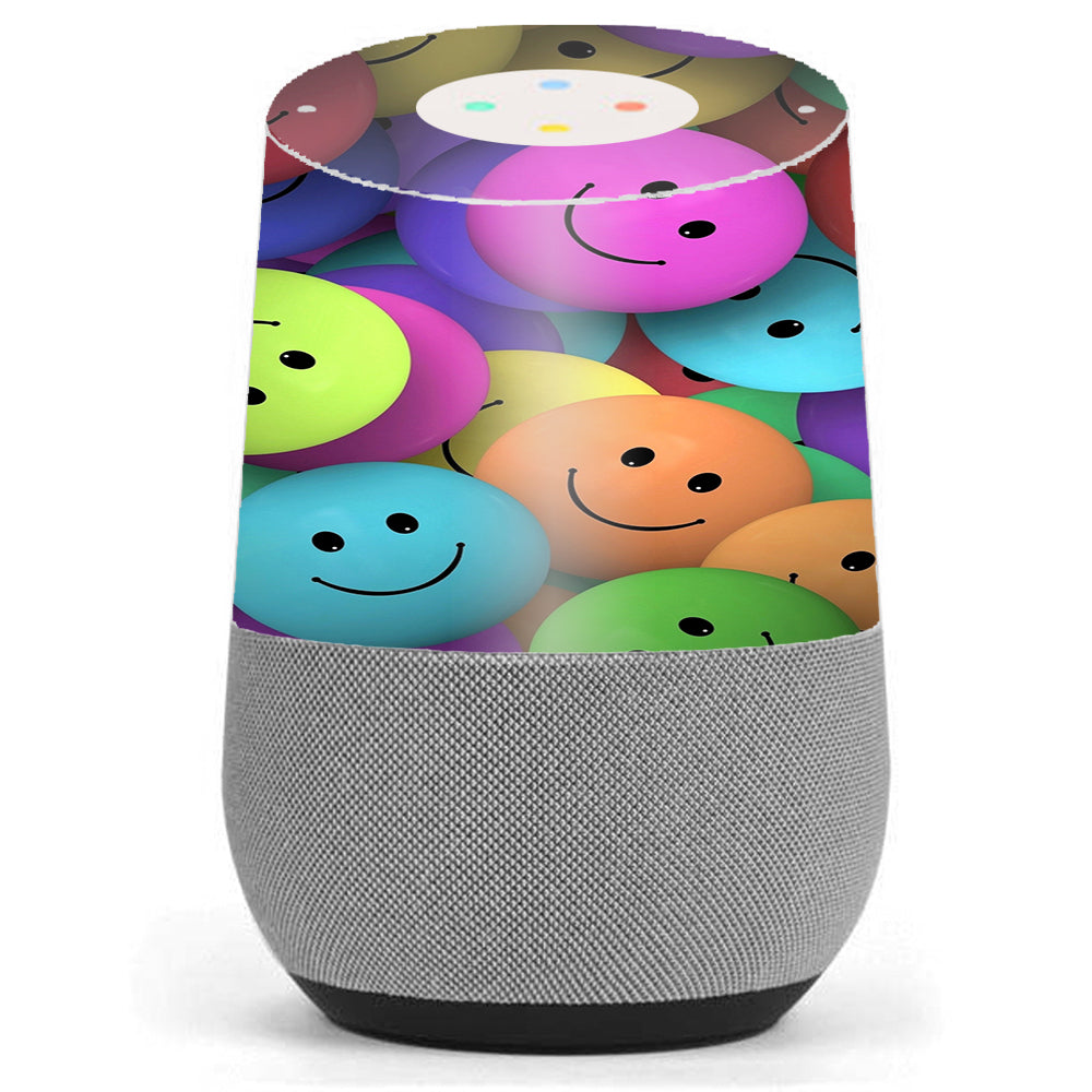  Colorful Smiley Faces Balls Google Home Skin