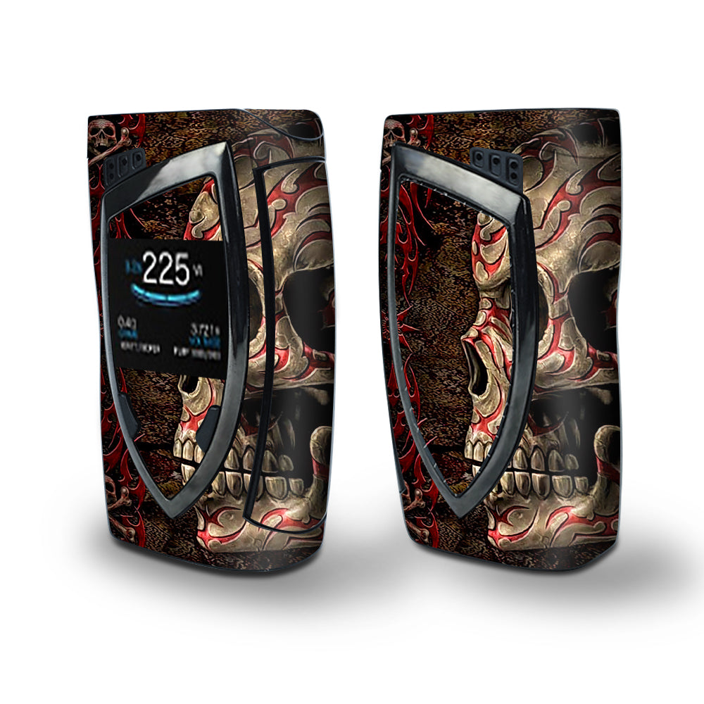 Skin Decal Vinyl Wrap for Smok Devilkin Kit 225w (includes TFV12 Prince Tank Skins) Vape Skins Stickers Cover / Wicked Evil Tribal Skull Tattoo