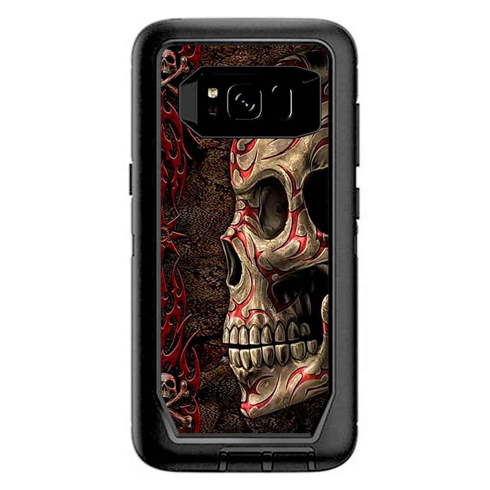  Wicked Evil Tribal Skull Tattoo Otterbox Defender Samsung Galaxy S8 Skin