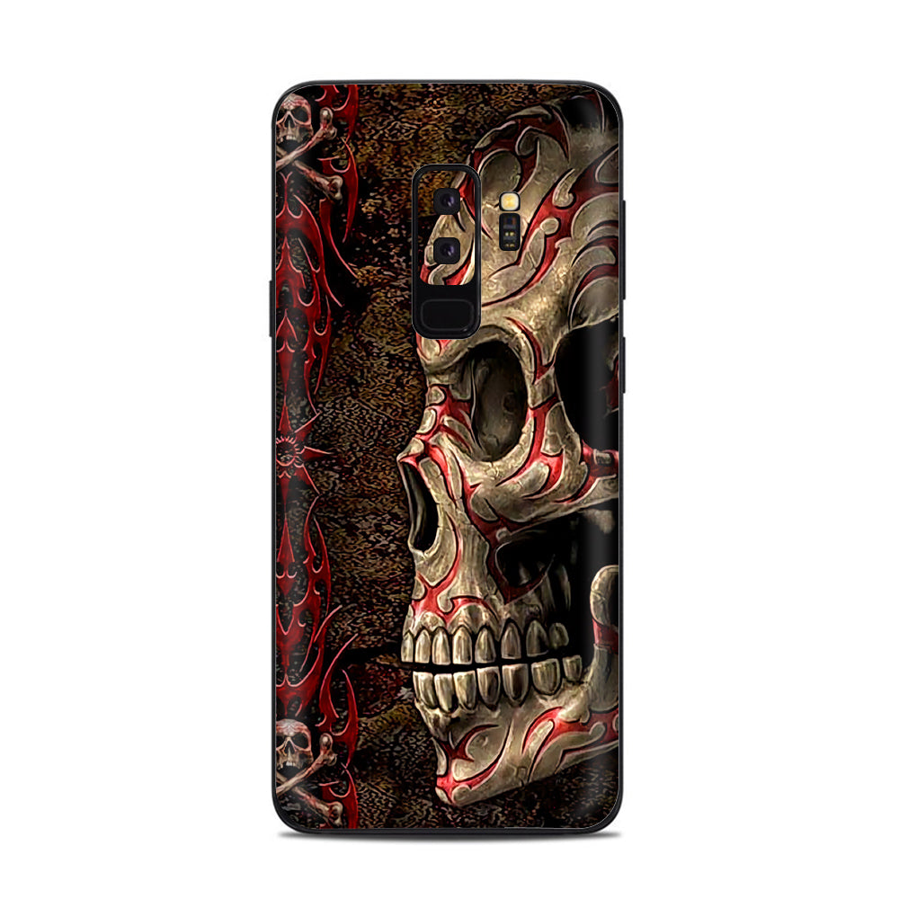  Wicked Evil Tribal Skull Tattoo Samsung Galaxy S9 Plus Skin