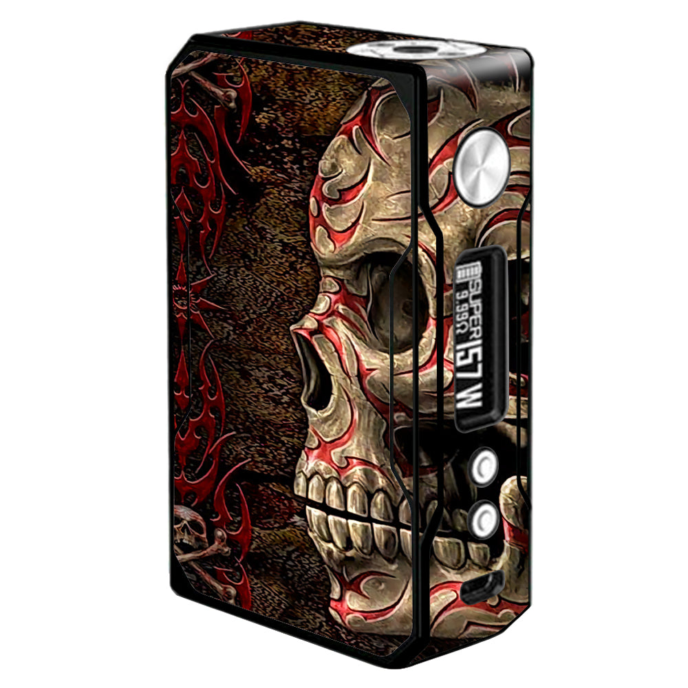 Skin Decal for Voopoo Drag 157W Vape / Wicked Evil Tribal Skull Tattoo itsaskin.com Skin Decal for Voopoo Drag 157W Vape / Wicked Evil Tribal Skull Tattoo itsaskin.com