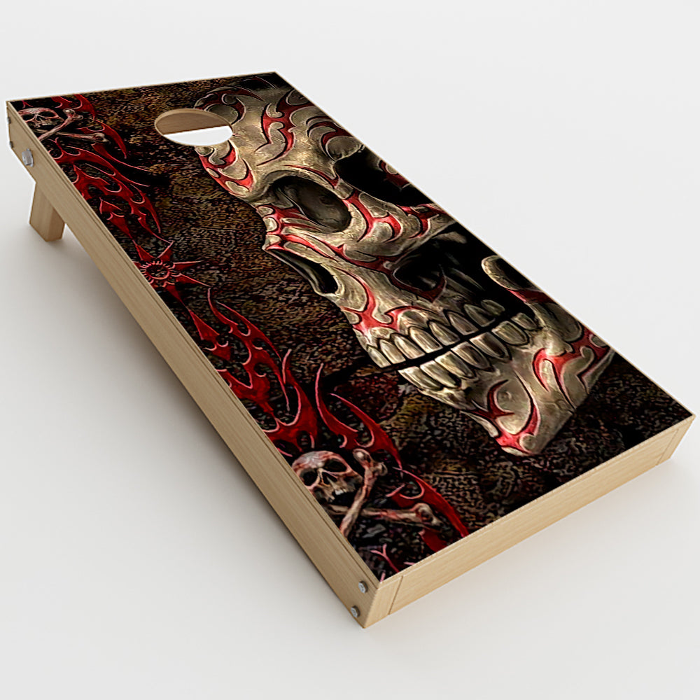  Wicked Evil Tribal Skull Tattoo Cornhole Game Boards  Skin