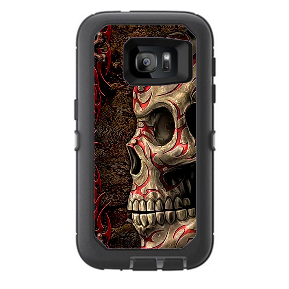 Wicked Evil Tribal Skull Tattoo Otterbox Defender Samsung Galaxy S7 Skin