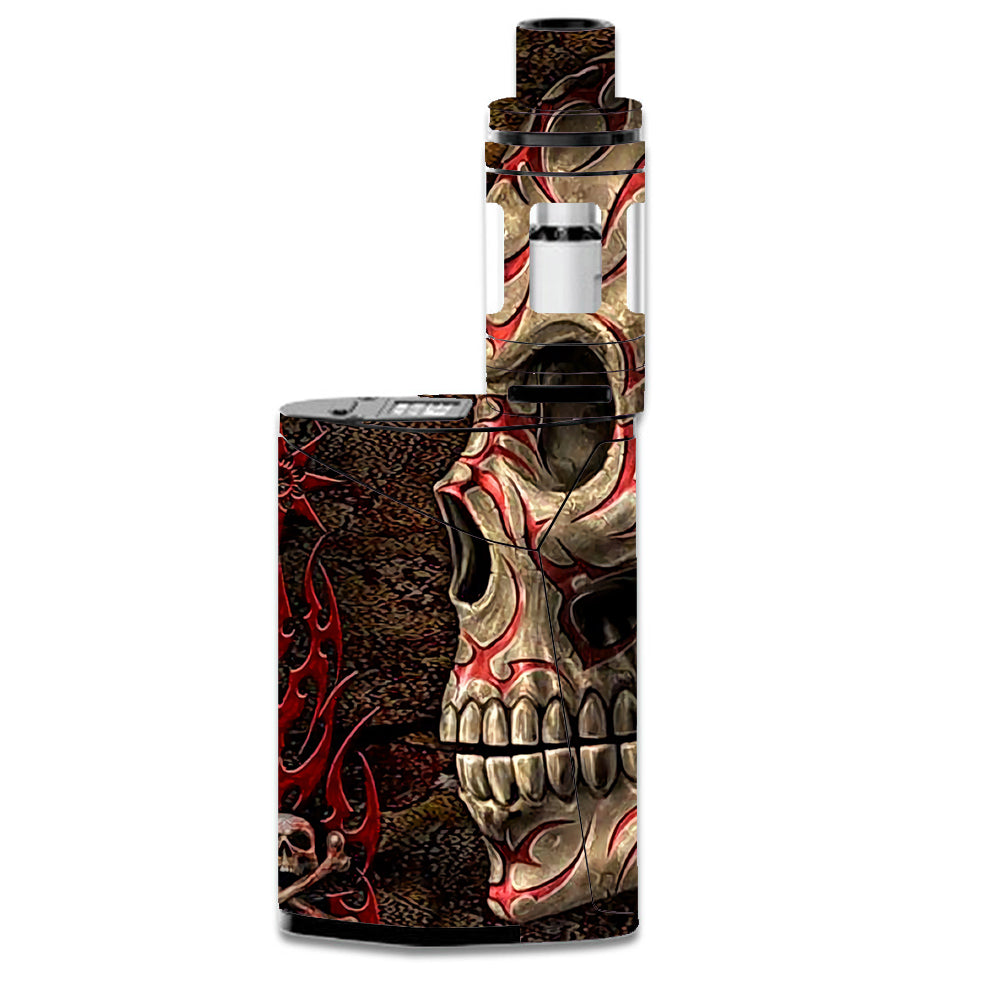 Skin Decal for Smok GX350 Kit Vape Mod / Wicked Evil Tribal Skull Tattoo itsaskin.com Skin Decal for Smok GX350 Kit Vape Mod / Wicked Evil Tribal Skull Tattoo itsaskin.com