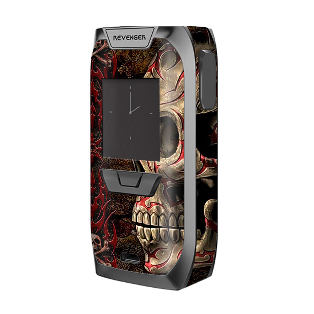  Wicked Evil Tribal Skull Tattoo Vaporesso Revenger Skin