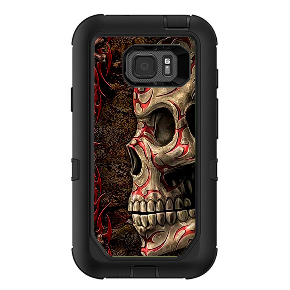  Wicked Evil Tribal Skull Tattoo Otterbox Defender Samsung Galaxy S7 Active Skin
