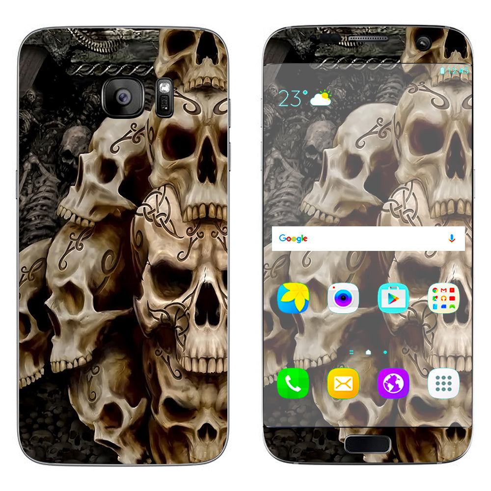  Wicked Skulls Tattooed  Samsung Galaxy S7 Edge Skin