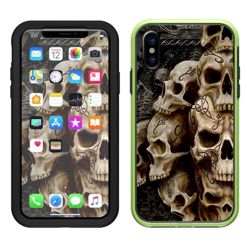  Wicked Skulls Tattooed  Lifeproof Slam Case iPhone X Skin