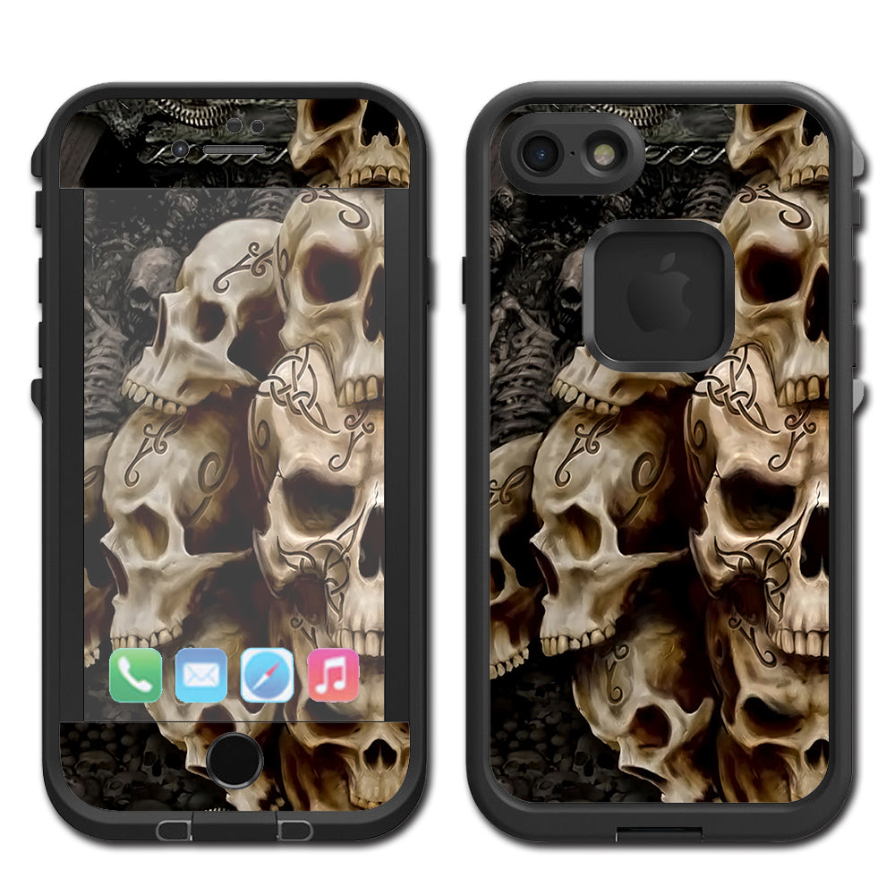  Wicked Skulls Tattooed Lifeproof Fre iPhone 7 or iPhone 8 Skin