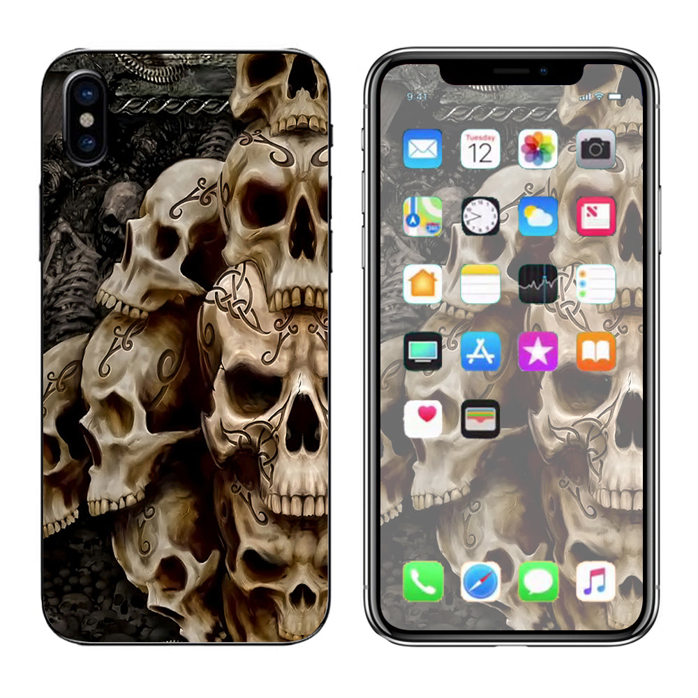  Wicked Skulls Tattooed  Apple iPhone X Skin