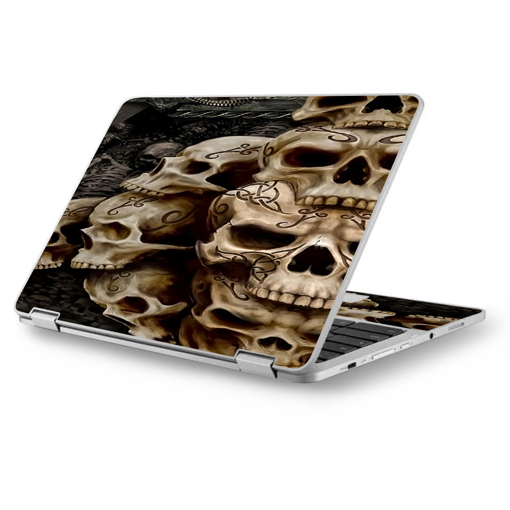  Wicked Skulls Tattooed  Asus Chromebook Flip 12.5" Skin