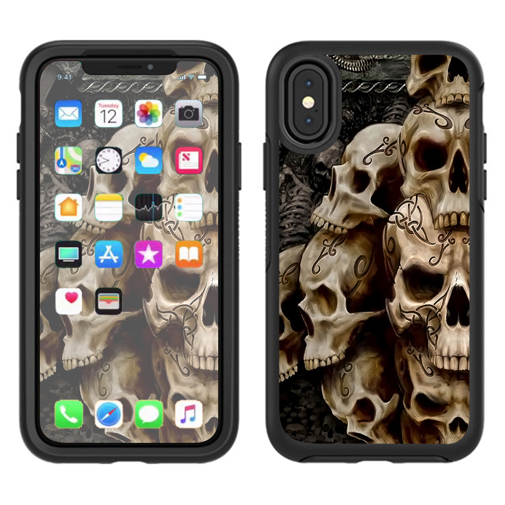  Wicked Skulls Tattooed  Otterbox Defender Apple iPhone X Skin