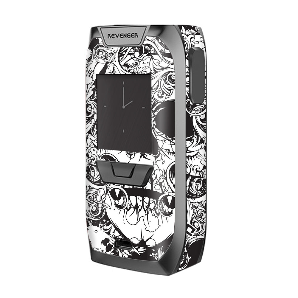  Crazy Lineart Skull Design Vaporesso Revenger Skin