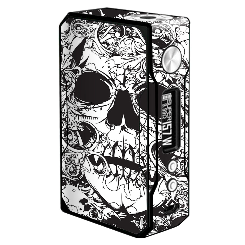 Skin Decal for Voopoo Drag 157W Vape / Crazy lineart Skull Design itsaskin.com Skin Decal for Voopoo Drag 157W Vape / Crazy lineart Skull Design itsaskin.com