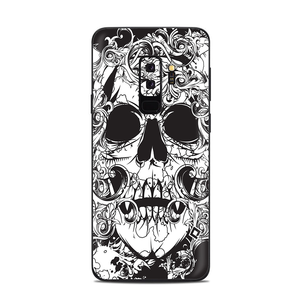  Crazy Lineart Skull Design Samsung Galaxy S9 Plus Skin