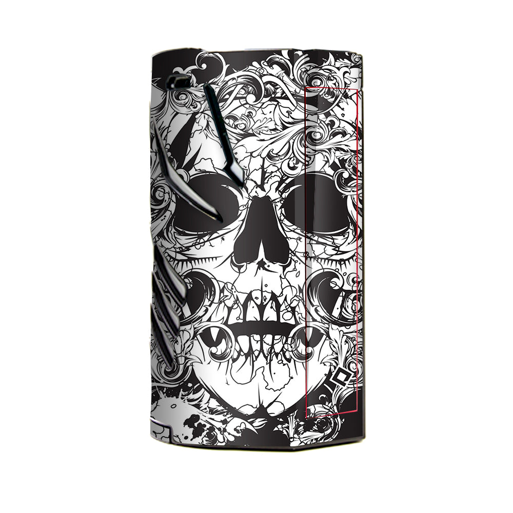  Crazy Lineart Skull Design T-Priv 3 Smok Skin
