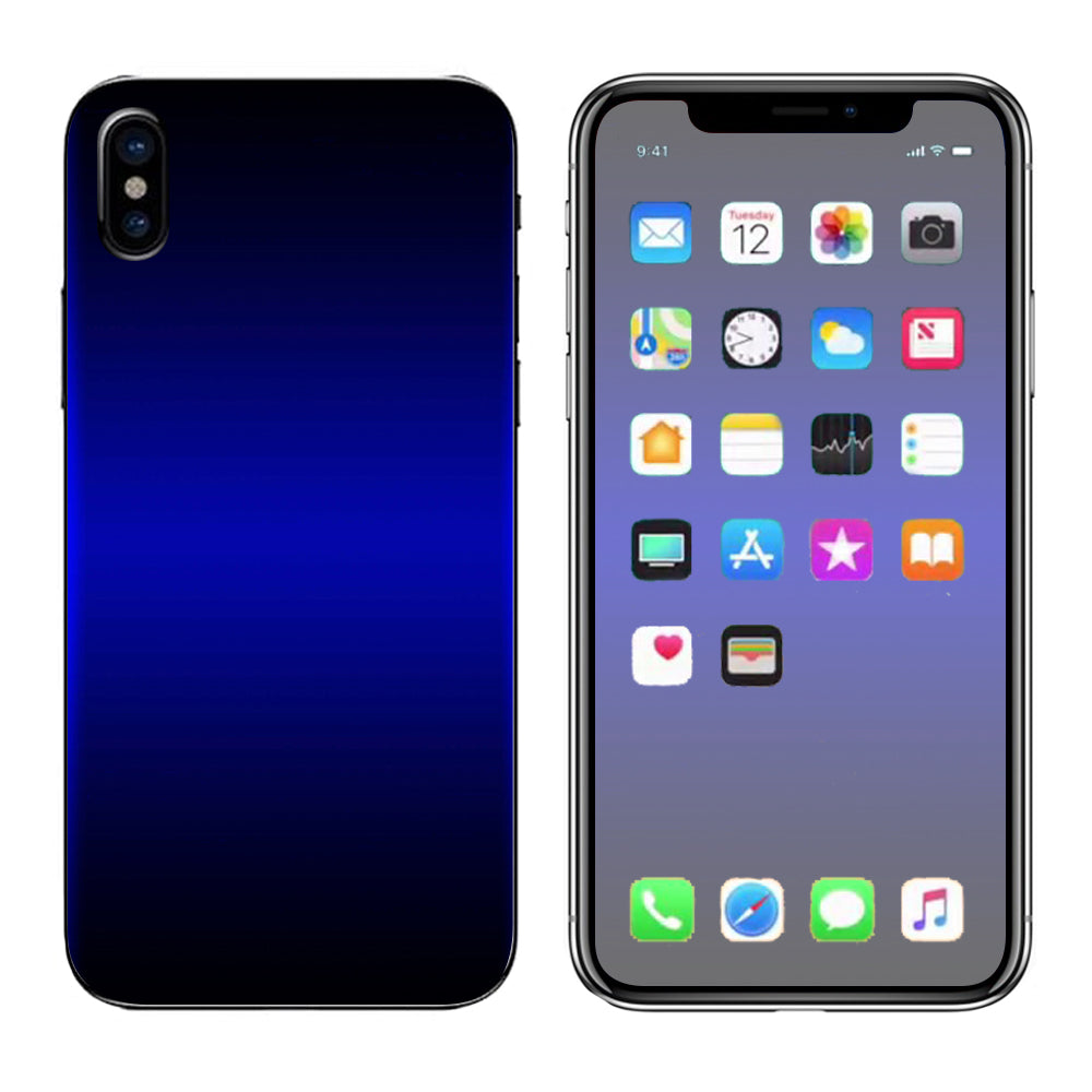  Electric Blue Glow Solid Apple iPhone X Skin