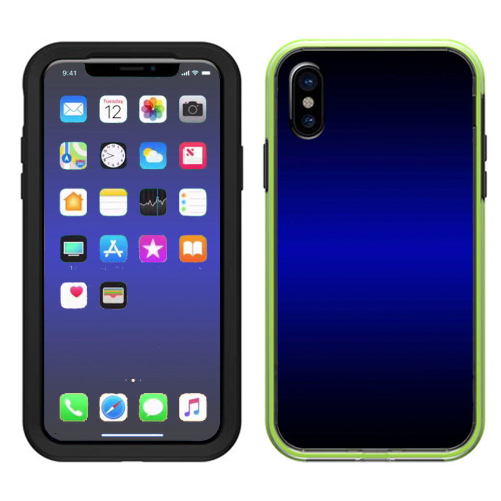  Electric Blue Glow Solid Lifeproof Slam Case iPhone X Skin