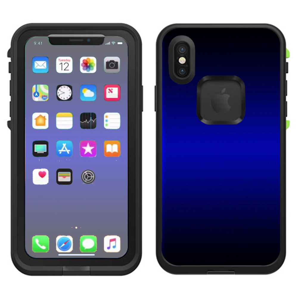  Electric Blue Glow Solid Lifeproof Fre Case iPhone X Skin