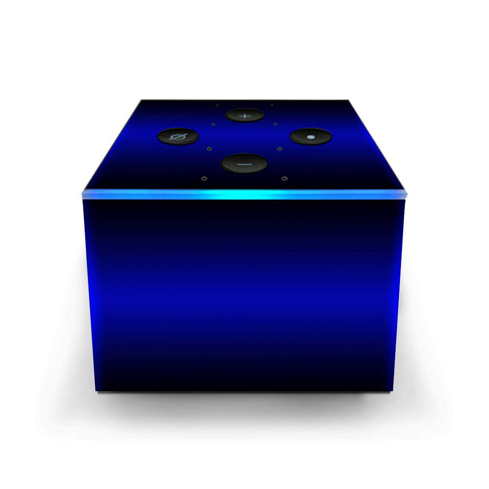  Electric Blue Glow Solid Amazon Fire TV Cube Skin