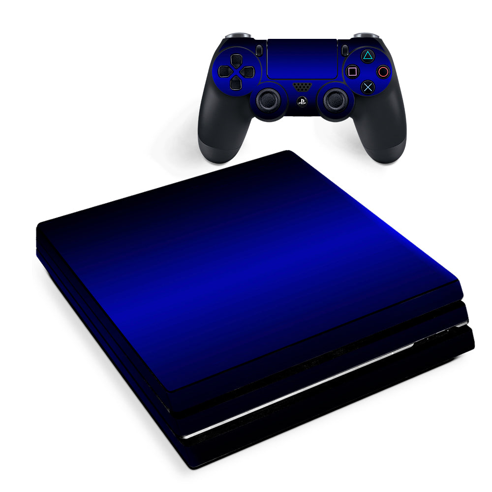 Electric Blue Glow Solid Sony PS4 Pro Skin