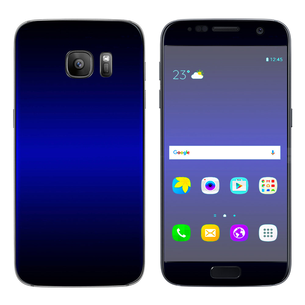  Electric Blue Glow Solid Samsung Galaxy S7 Skin