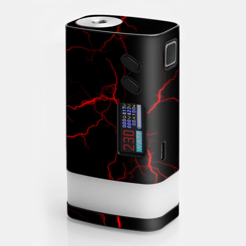 Red Lightning Bolts Electric Sigelei Fuchai Glo 230w Skin