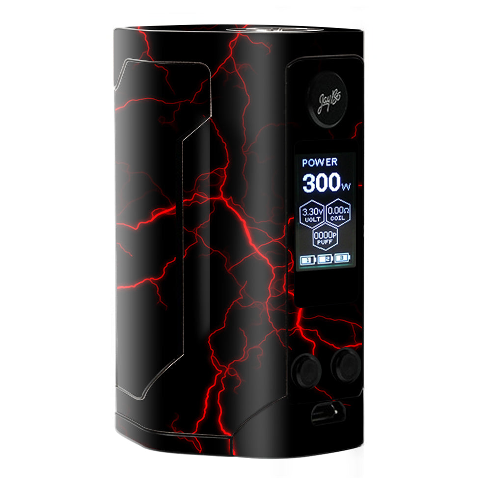  Red Lightning Bolts Electric Wismec RX Gen 3 Skin