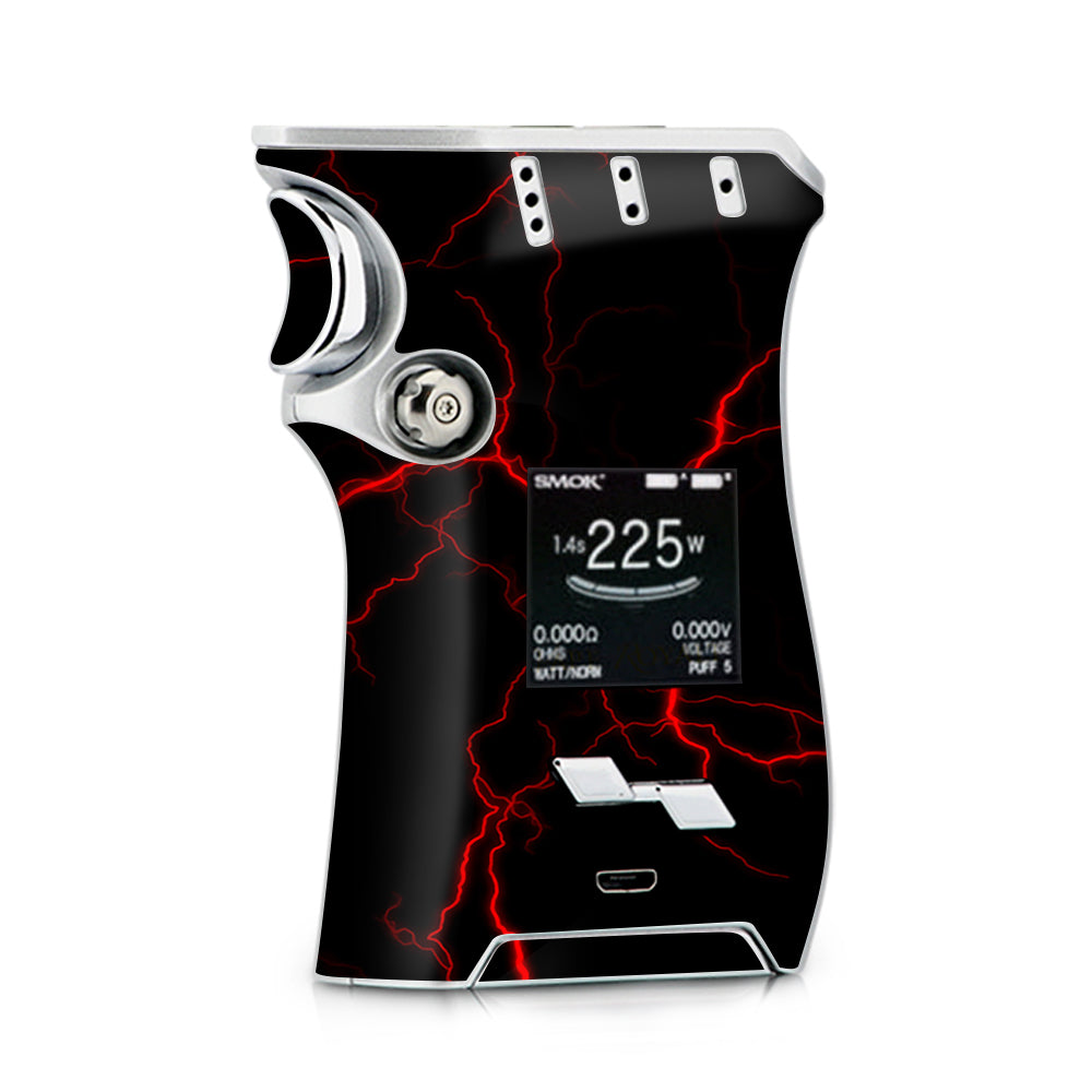  Red Lightning Bolts Electric Smok Mag kit Skin
