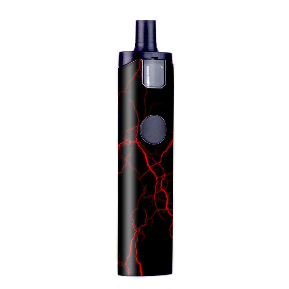  Red Lightning Bolts Electric Wismec Motiv Pod Skin