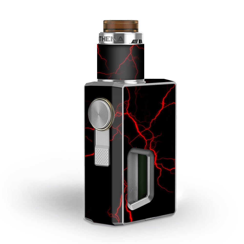  Red Lightning Bolts Electric Geekvape Athena Squonk Skin