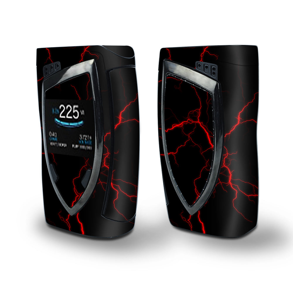 Skin Decal Vinyl Wrap for Smok Devilkin Kit 225w (includes TFV12 Prince Tank Skins) Vape Skins Stickers Cover / Red Lightning Bolts Electric