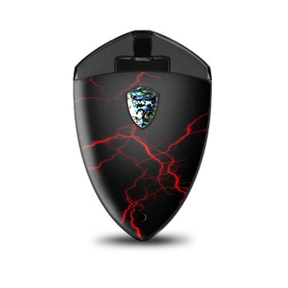  Red Lightning Bolts Electric Smok Rolo Badge Skin
