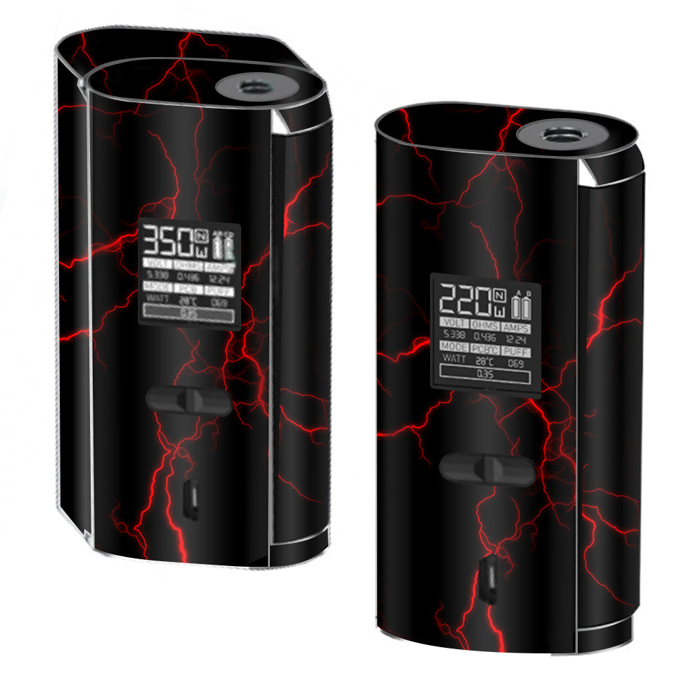  Red Lightning Bolts Electric Smok GX2/4 350w Skin
