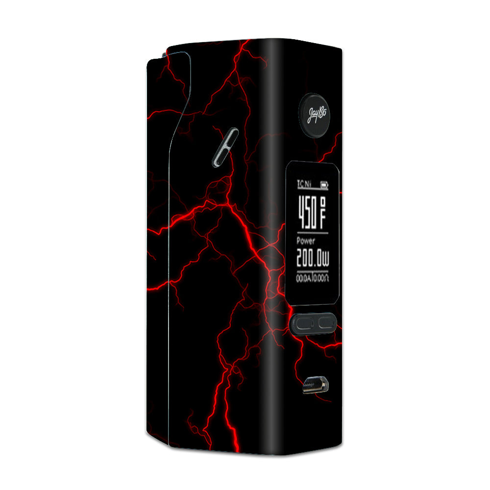  Red Lightning Bolts Electric Wismec Reuleaux RX 2/3 combo kit Skin