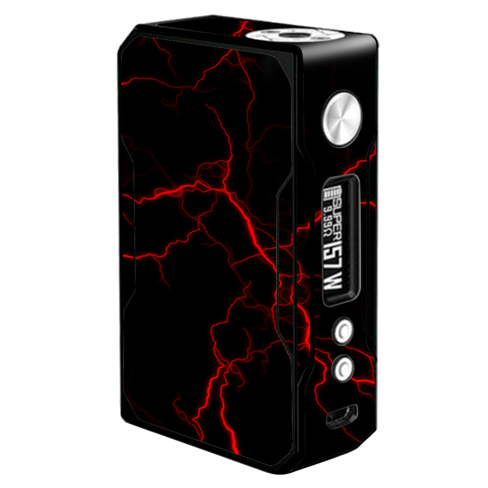  Red Lightning Bolts Electric Voopoo Drag 157w Skin