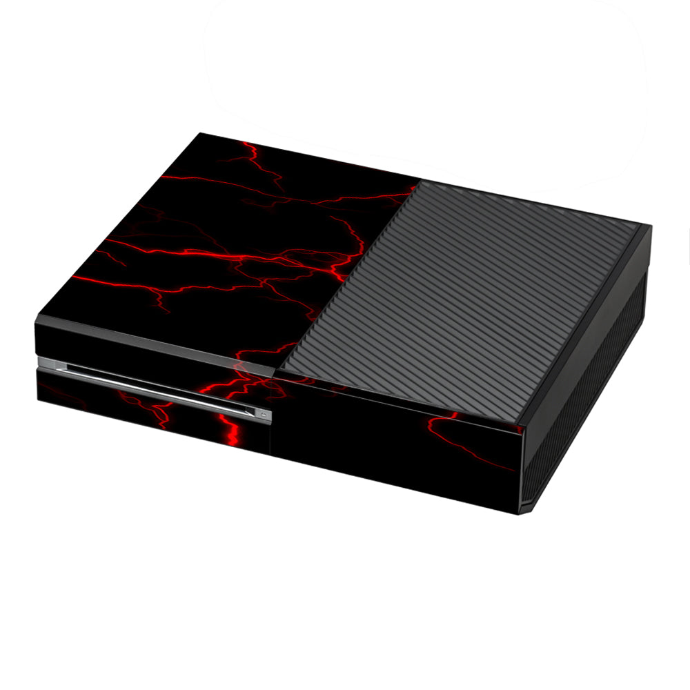  Red Lightning Bolts Electric Microsoft Xbox One Skin