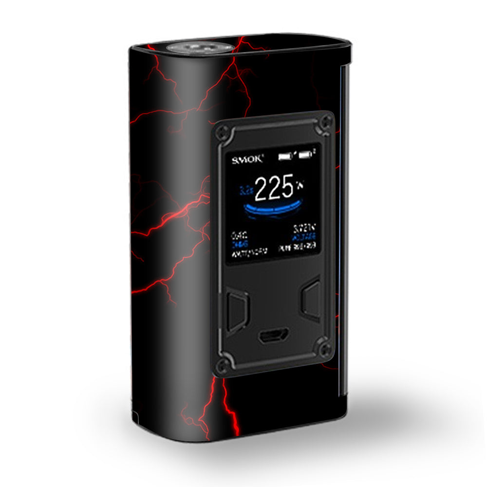  Red Lightning Bolts Electric Majesty Smok Skin