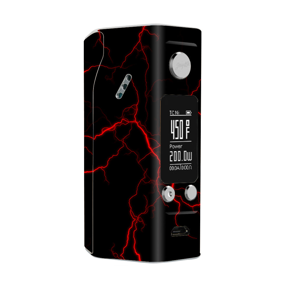  Red Lightning Bolts Electric Wismec Reuleaux RX200S Skin