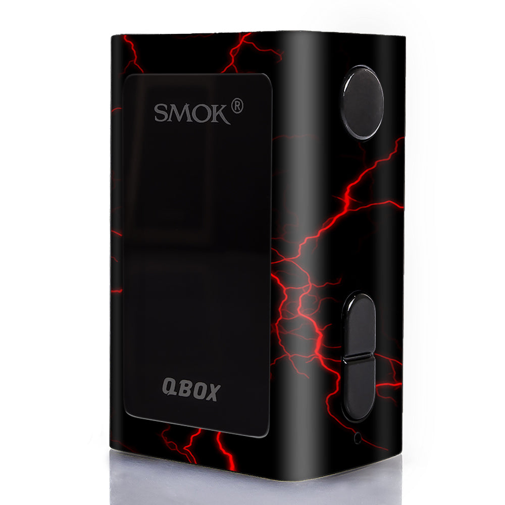  Red Lightning Bolts Electric Smok Q-Box Skin