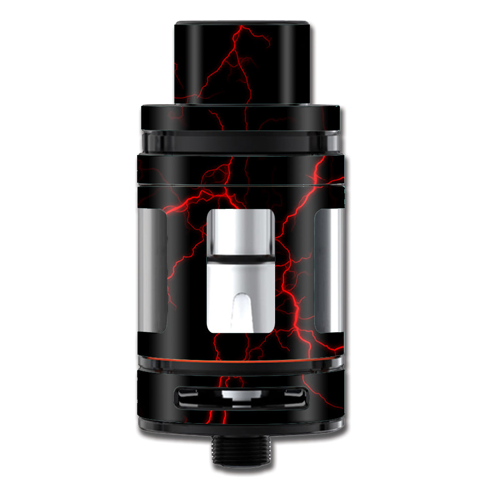  Red Lightning Bolts Electric Smok TFV8 Mini Big Baby Beast Skin