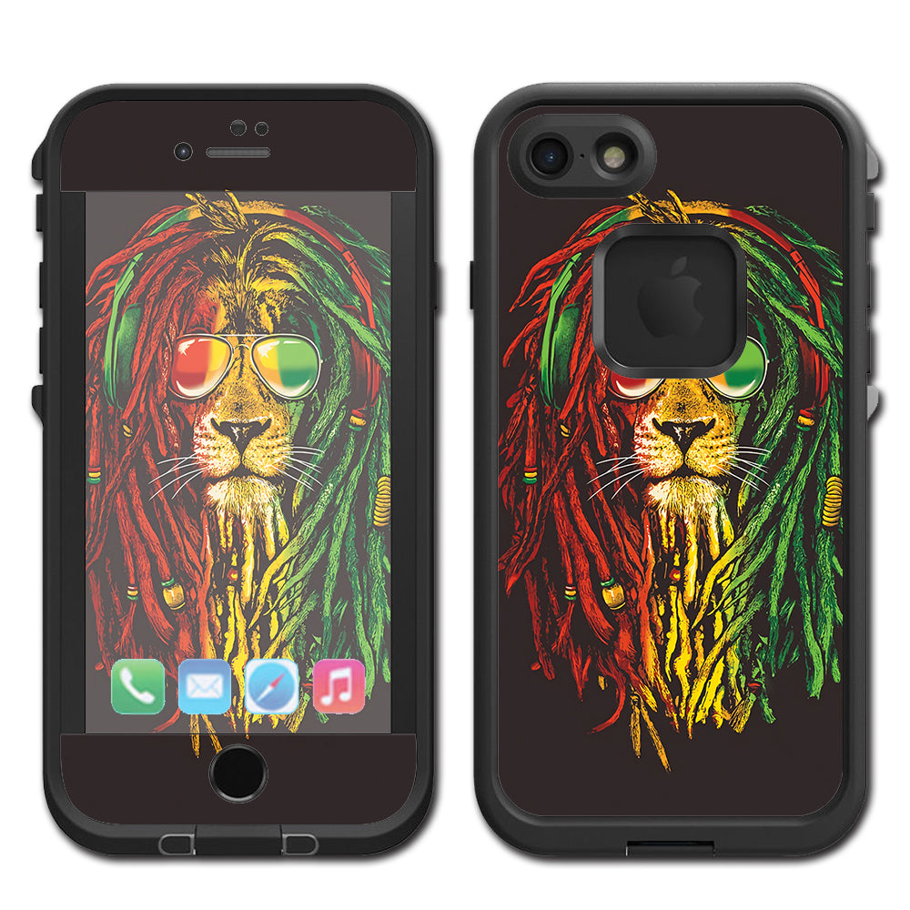  Rasta Dread Lion Irie Lifeproof Fre iPhone 7 or iPhone 8 Skin